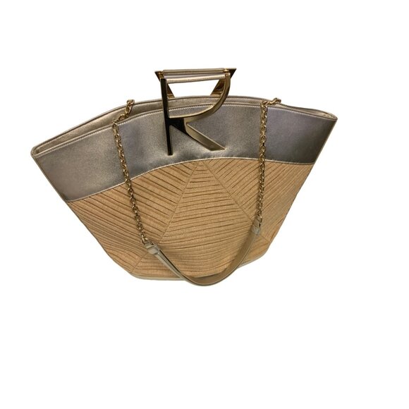 Roger Vivier Viv A La Plage Plissé Tote Bag - Picture 1 of 12